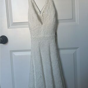 Elegant White Lace Dress